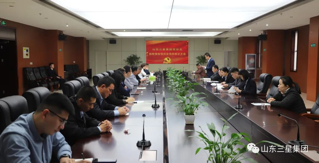 山东三星团体党总支召开领受豫备党员及党员转正大会